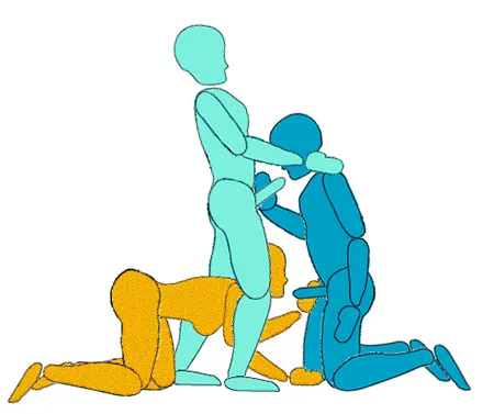 triolisme gay double fellation